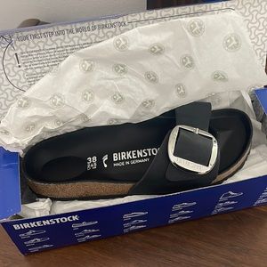 Birkenstock Madrid Big Buckle, Black, Size US 7